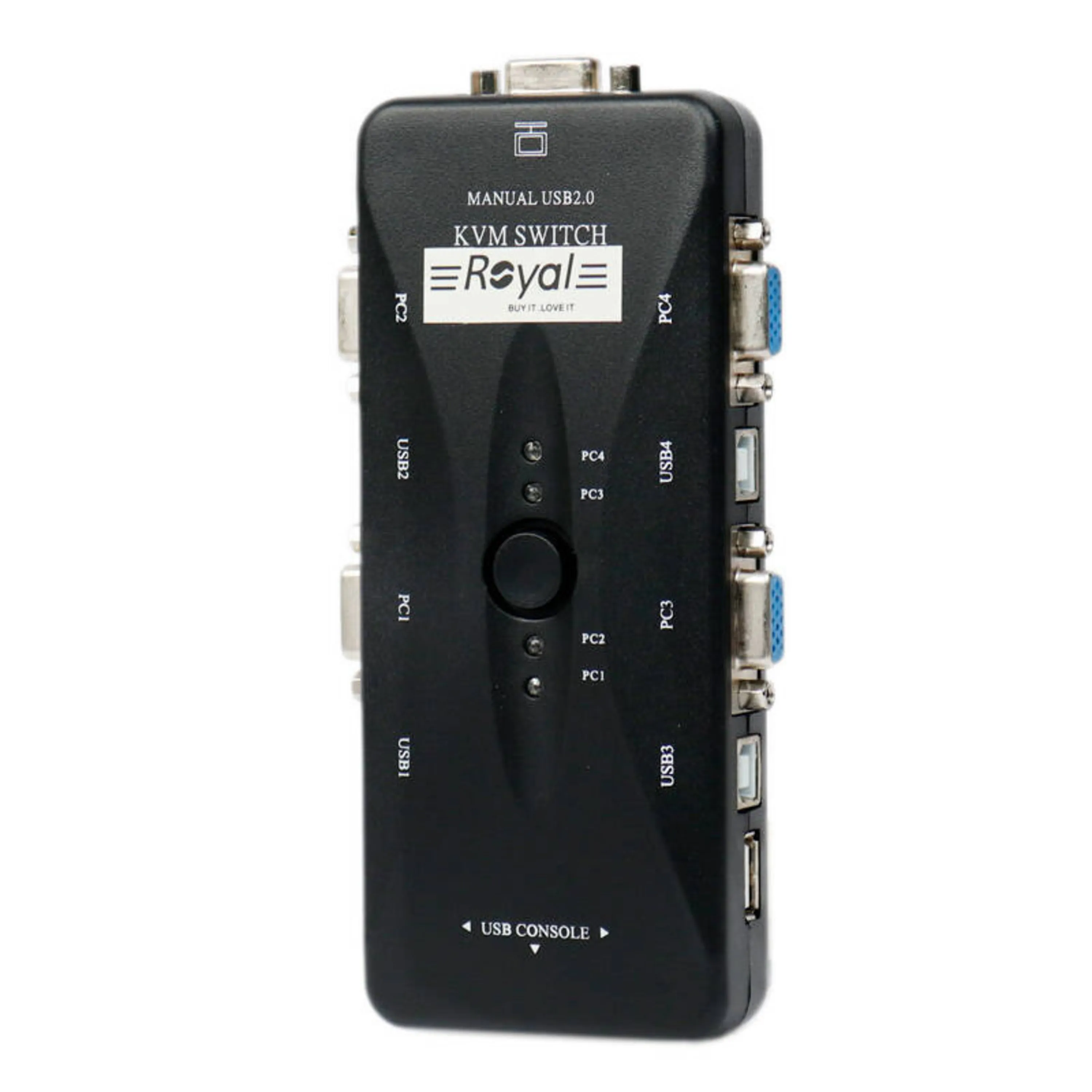 سوئیچ KVM چهار پورت USB دستی رویال مدل KT-020365|4UK سوئیچ KVM چهار پورت USB دستی رویال مدل KT-020365|4UK